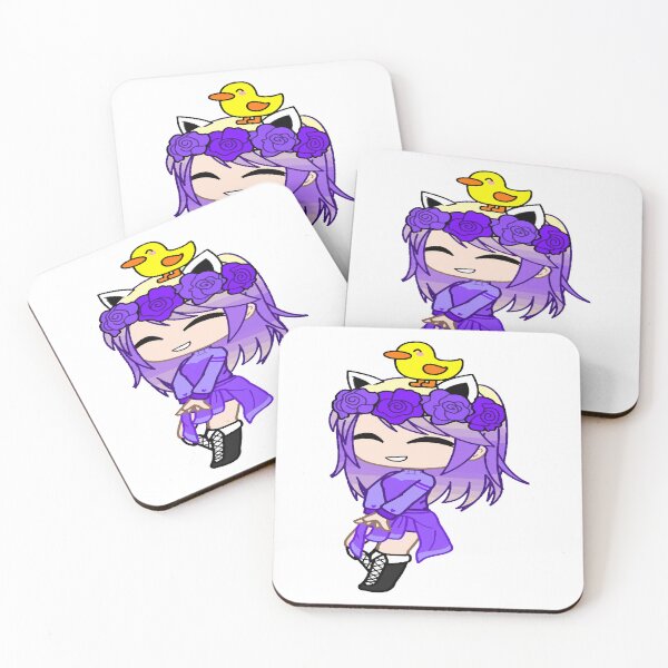 Item preview, Gacha club girl. Pop style girl in a skirt and sweater on the hip. Gacha girl with flower ribbon in her hair and a duck designed and sold by gachanime.