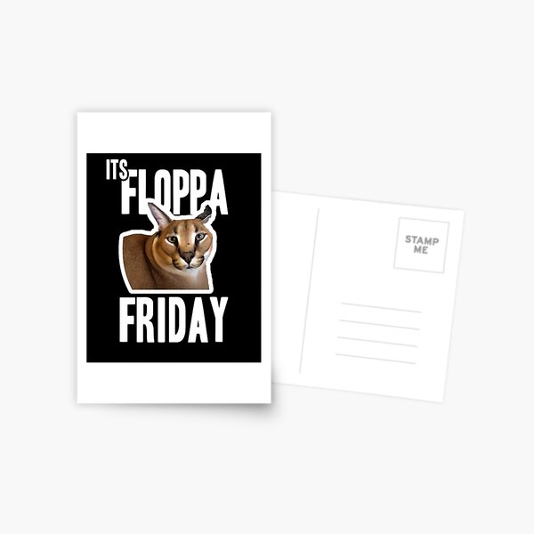 Drunk Floppa Meme Caracal Cat  Postcard for Sale by fomodesigns