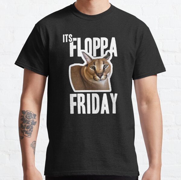 NEW LIMITED Big Floppa Meme Cat T-Shirt