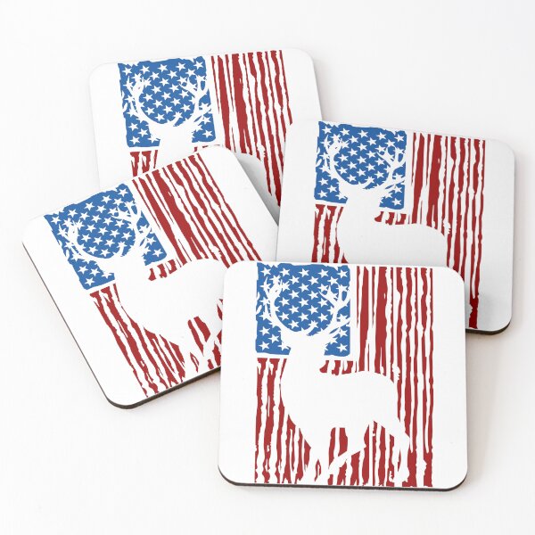 Item preview, Deer Hunting patriotic Usa flag hunter designed and sold by Mansn.