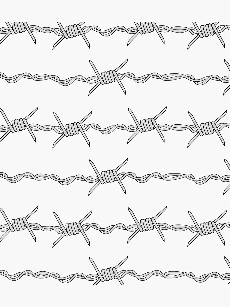 Barbed Wire Sticker For Sale By Leodesigner Redbubble