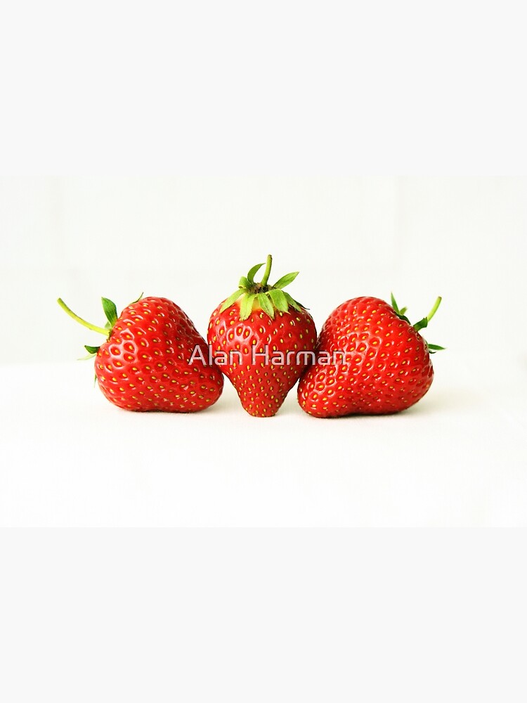 Three Strawberries On White by AlanHarman