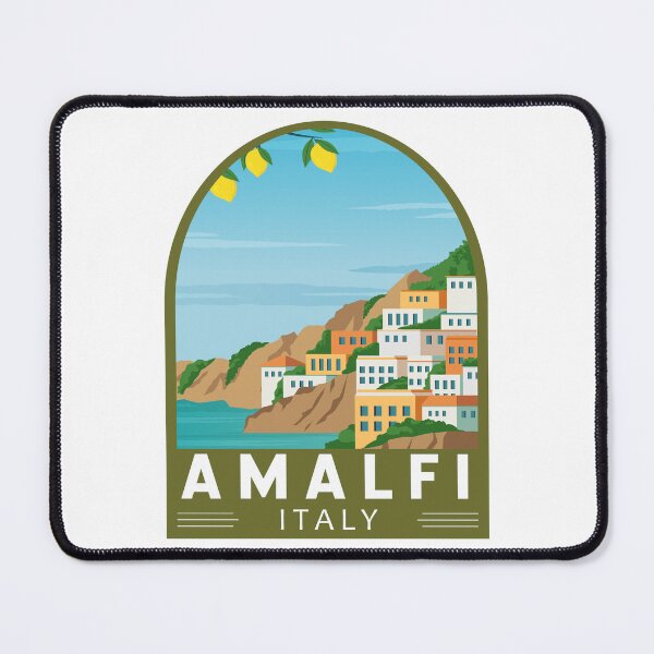 Item preview, Amalfi Italy Retro Emblem designed and sold by KrisSidDesigns.