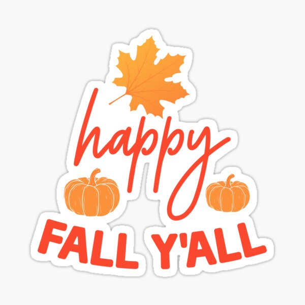 Happy Fall Yall Pumpkins Novelty Bottle Cap Sticker Decal
