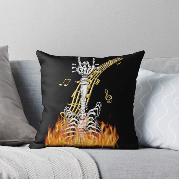 Item preview, Rocker Skeleton Guitar, Música de Halloween designed and sold by orangeblue21.