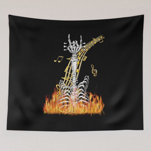 Item preview, Rocker Skeleton Guitar, Halloween Music designed and sold by orangeblue21.