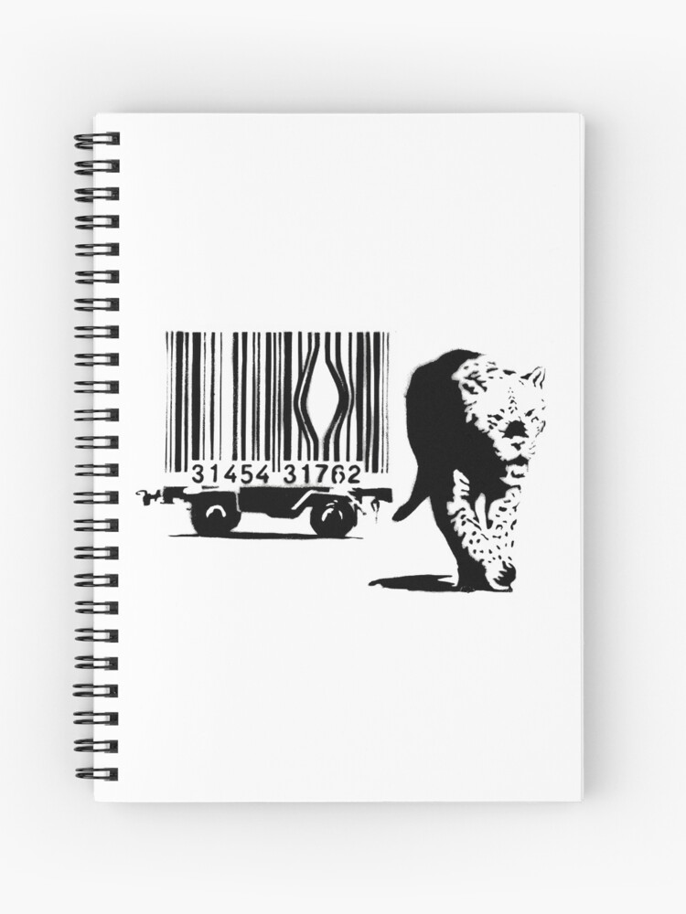 Barcode By Banksy Spiral Notebook By Drgrfx Redbubble