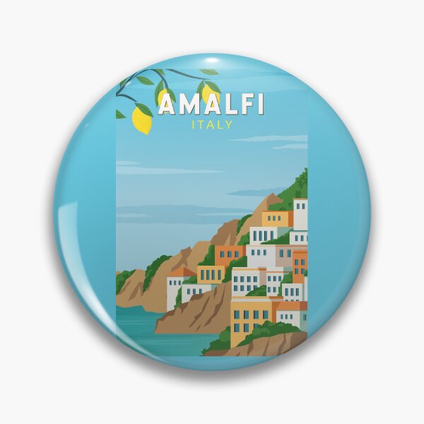 Item preview, Amalfi Italy Retro Travel Art Vintage designed and sold by KrisSidDesigns.