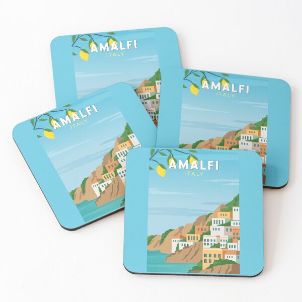Item preview, Amalfi Italy Retro Travel Art Vintage designed and sold by KrisSidDesigns.