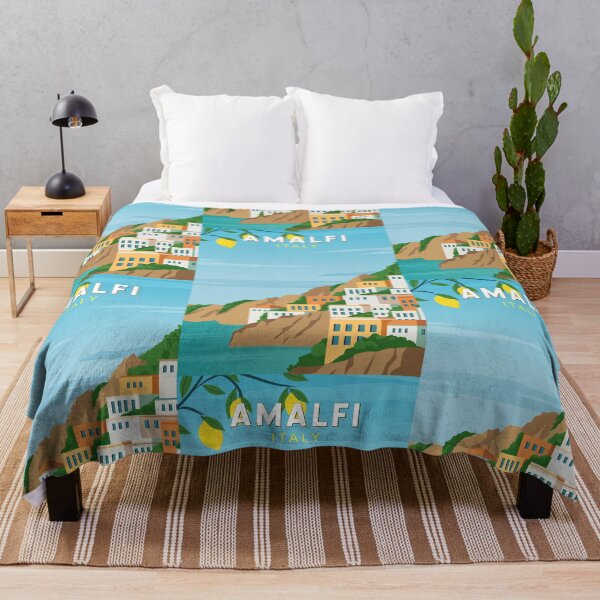 Item preview, Amalfi Italy Retro Travel Art Vintage designed and sold by KrisSidDesigns.