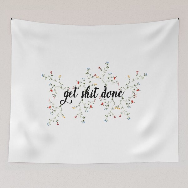 Item preview, Get shit done with flower pattern designed and sold by lunacarter.
