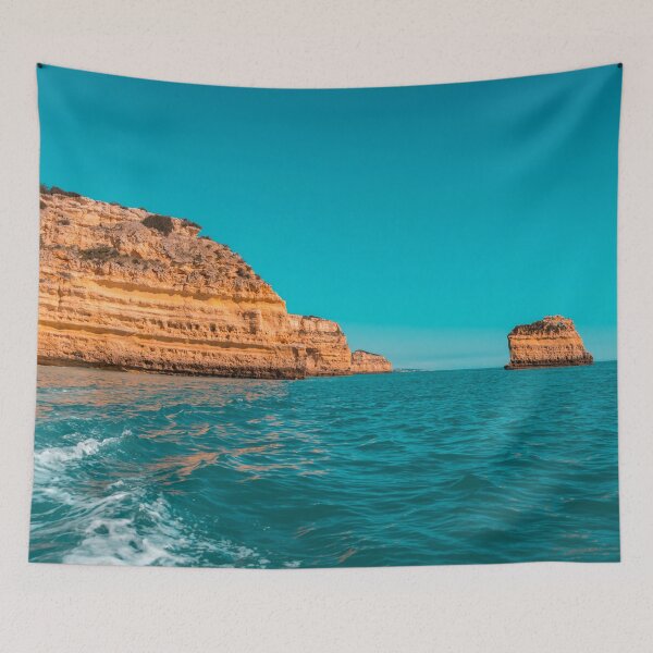 Item preview, Coastal Boat Trip in Glorious Teal and Orange designed and sold by Georgia Mizuleva.