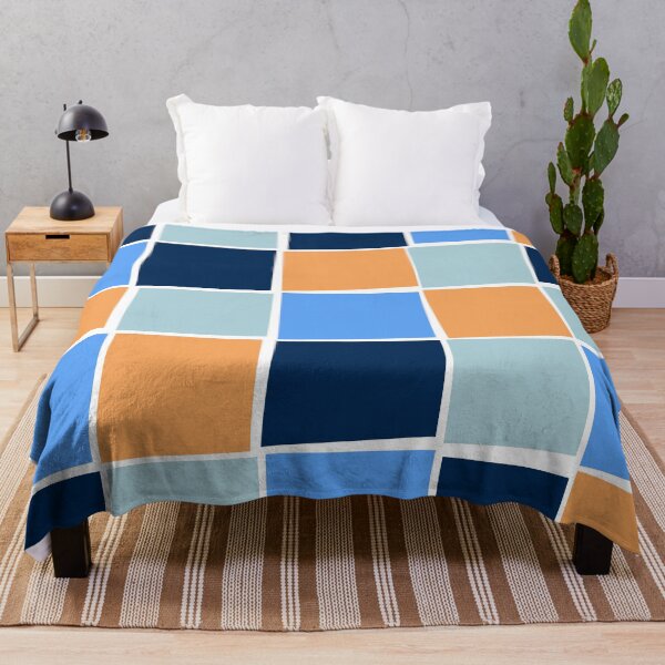 Item preview, Blue and orange colourful squares designed and sold by CatsHappy.