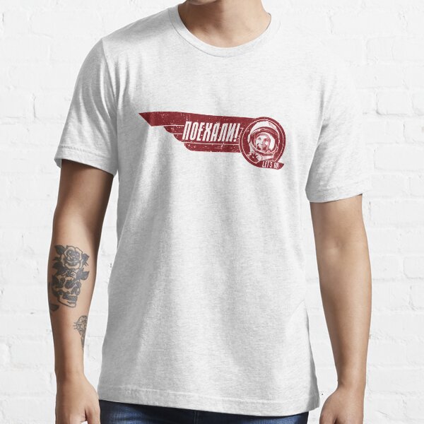 Item preview, LET'S GO! Yuri Gagarin - Light Shirt Version designed and sold by TheHighFrontier.
