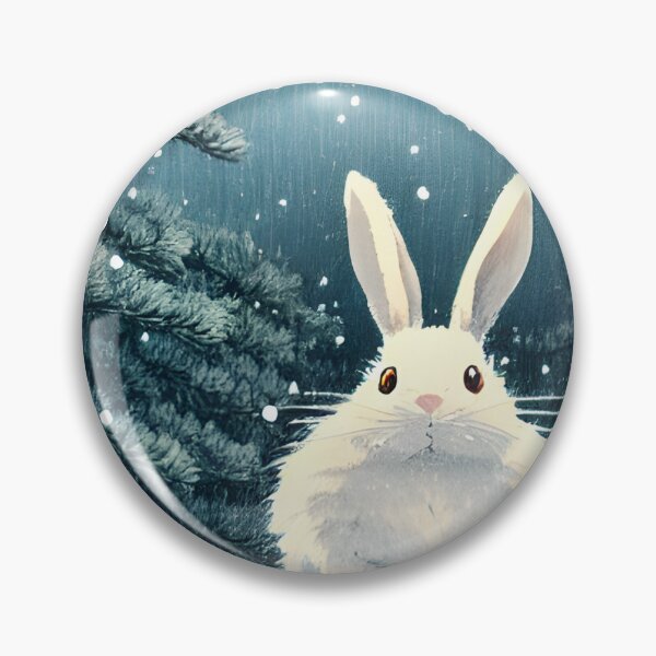 Item preview, Cute Flemish Giant Rabbit in the Christmas Snow designed and sold by wigobun.