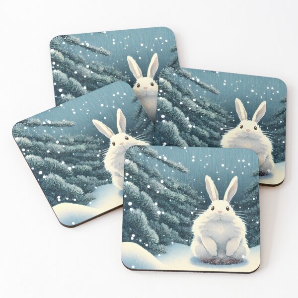 Item preview, Cute Flemish Giant Rabbit in the Christmas Snow designed and sold by wigobun.