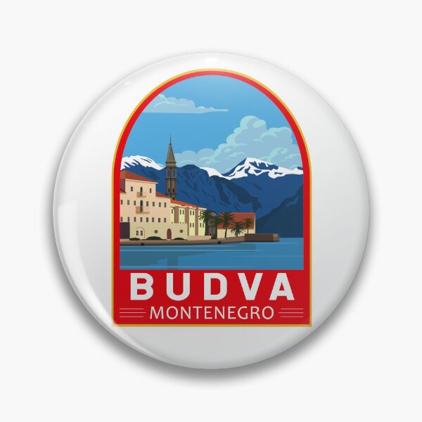 Item preview, Budva Montenegro Retro Emblem designed and sold by KrisSidDesigns.