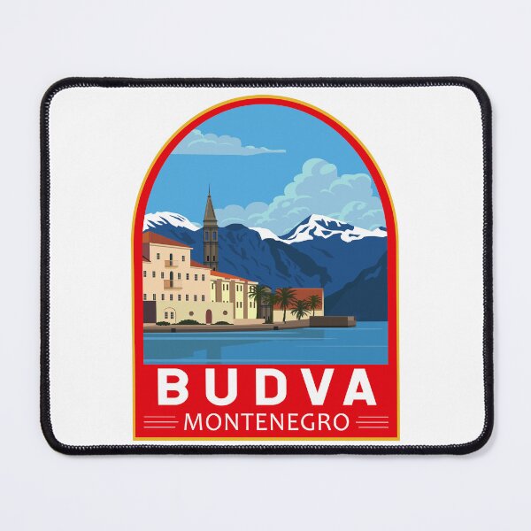 Item preview, Budva Montenegro Retro Emblem designed and sold by KrisSidDesigns.