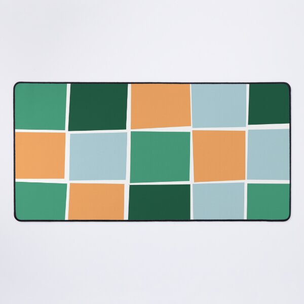 Item preview, Green and orange colourful squares designed and sold by CatsHappy.