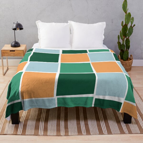 Item preview, Green and orange colourful squares designed and sold by CatsHappy.