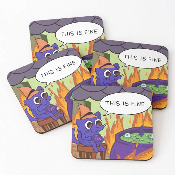 Item preview, Halloween Cat - This Is Fine designed and sold by HerMajusty.
