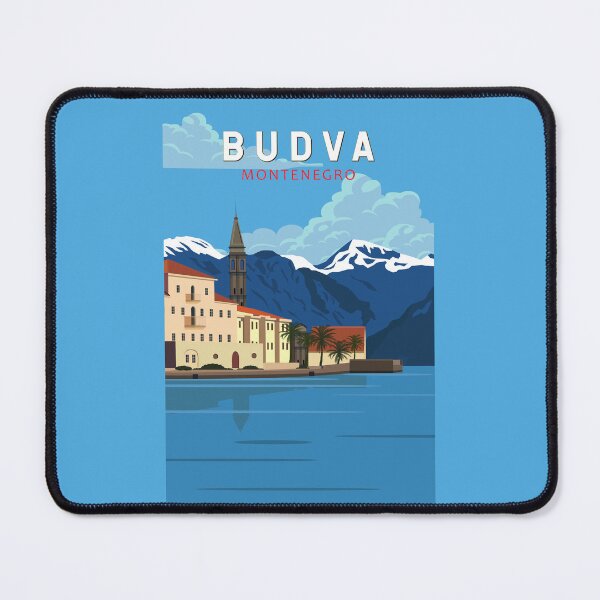Item preview, Budva Montenegro Retro Travel Art Vintage designed and sold by KrisSidDesigns.