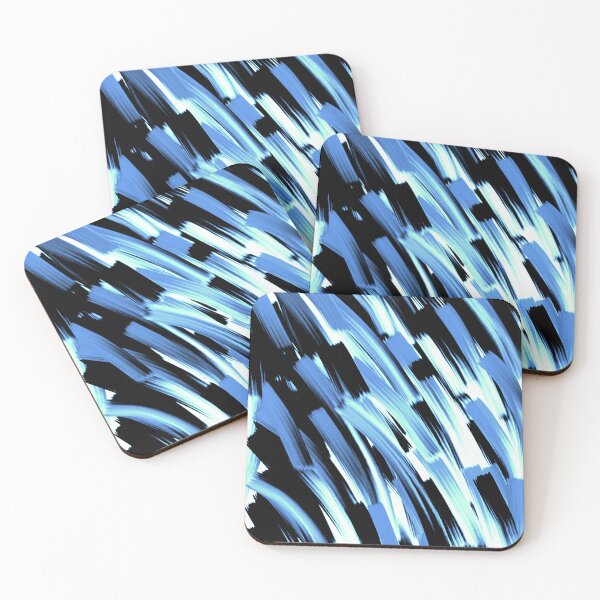 Item preview, Black and blue pattern abstract digital illustration  designed and sold by WorldOfWendyArt.