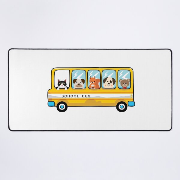 Item preview, School Bus With Cat, Dog and Other Funny Animals designed and sold by YouHappyMyHappy.