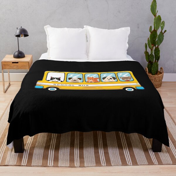 Item preview, School Bus With Cat, Dog and Other Funny Animals designed and sold by YouHappyMyHappy.