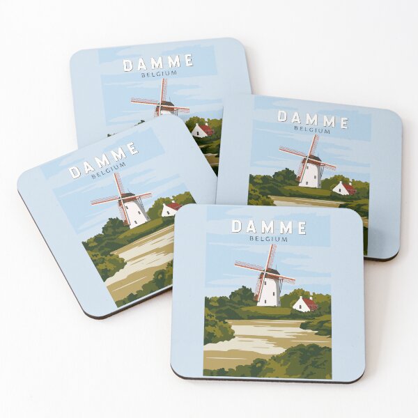 Item preview, Damme Belgium Retro Travel Art Vintage designed and sold by KrisSidDesigns.