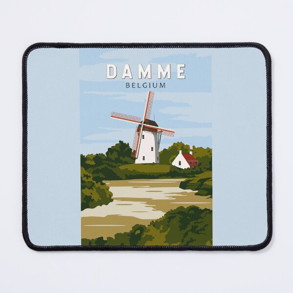 Item preview, Damme Belgium Retro Travel Art Vintage designed and sold by KrisSidDesigns.