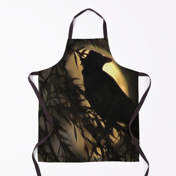 Item preview, Eerie Raven Silhouette Against A Glowing Moon designed and sold by taiche.