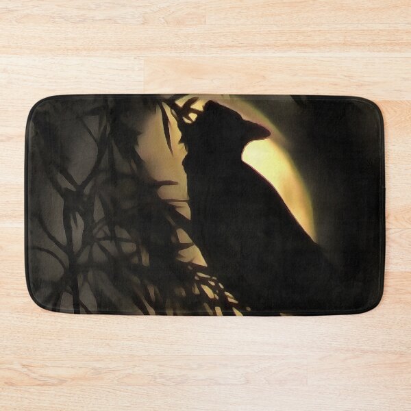 Item preview, Eerie Raven Silhouette Against A Glowing Moon designed and sold by taiche.