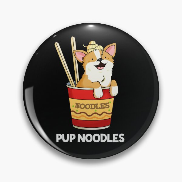 Item preview, Pup Noodles Funny Cup Noodles Puns (Dark BG) designed and sold by punnybone.