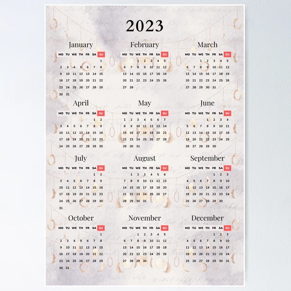 2023-calendar-printable-2023-printable-calendar-printable-calendar-2023-printable-2023-calendar-poster-for-sale-by-ivintageart-redbubble