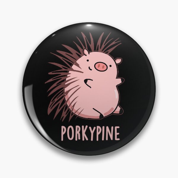 Item preview, Porky-pine Funny Porcupine Pig Puns (Dark BG) designed and sold by punnybone.