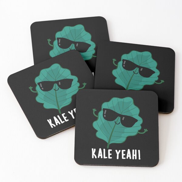 Item preview, Kale Yeah Funny Veggie Puns (Dark BG) designed and sold by punnybone.