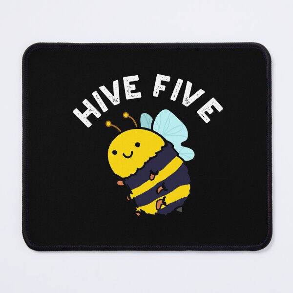 Item preview, Hive Five Funny High Five Bee Puns (Dark BG) designed and sold by punnybone.