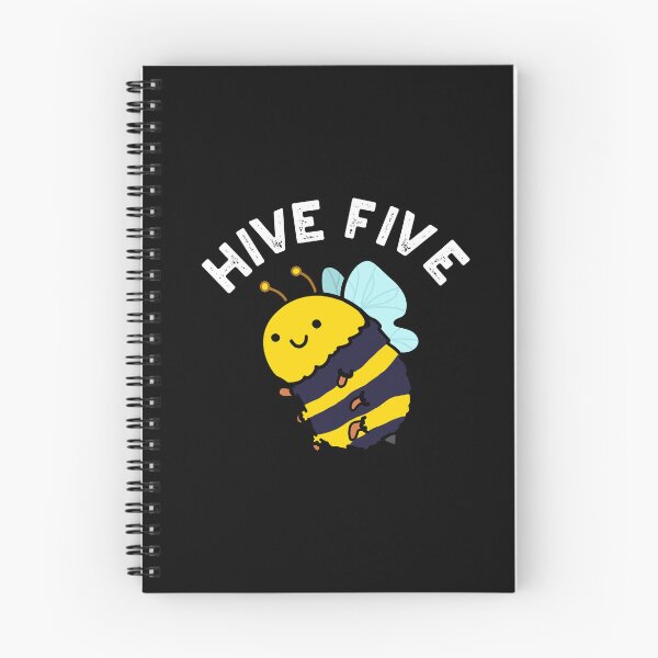 Item preview, Hive Five Funny High Five Bee Puns (Dark BG) designed and sold by punnybone.