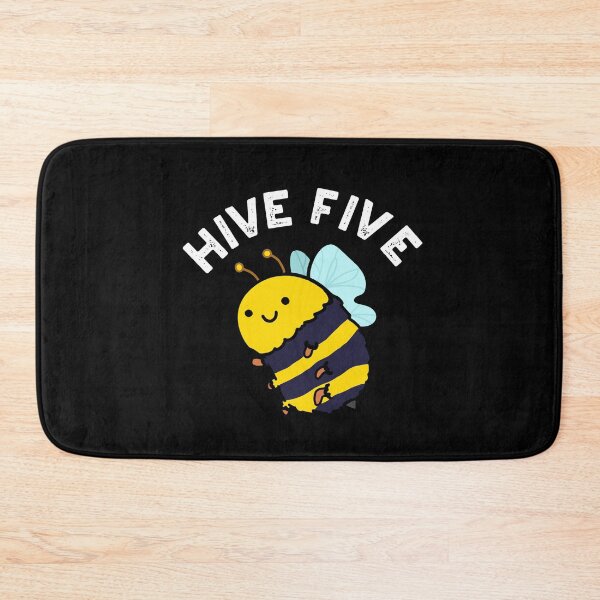 Item preview, Hive Five Funny High Five Bee Puns (Dark BG) designed and sold by punnybone.
