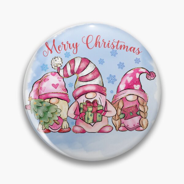 Item preview, Feliz navidad gnomos rosas, Cute Pink Gnomes Christmas designed and sold by BishopCore.