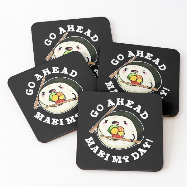 Item preview, Go Ahead Maki My Day Funny Sushi Puns (Dark BG) designed and sold by punnybone.