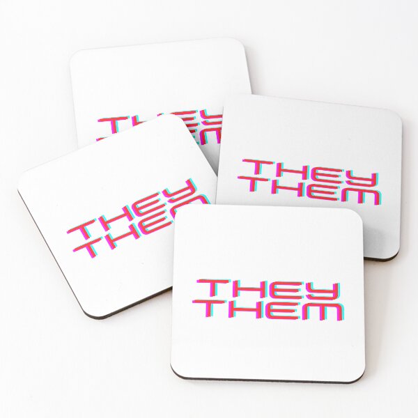 Item preview, Neon They Them Pronouns Glitch designed and sold by SunshineAndGem.