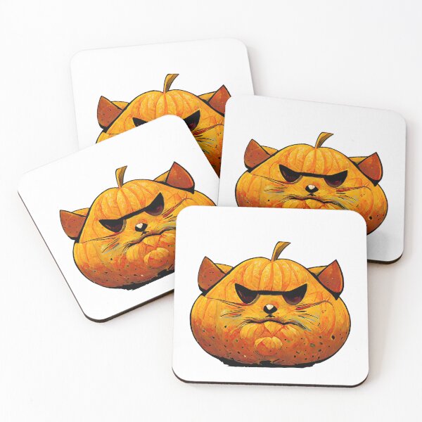 Item preview, Cute Grumpy Halloween Pumpkin Cat designed and sold by Valro.