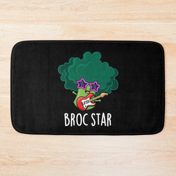 Item preview, Broc Star Rock Star Funny Broccoli Puns (Dark BG) designed and sold by punnybone.