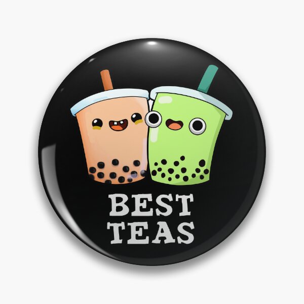 Item preview, Best Teas Funny Besties Boba Tea Puns (Dark BG) designed and sold by punnybone.