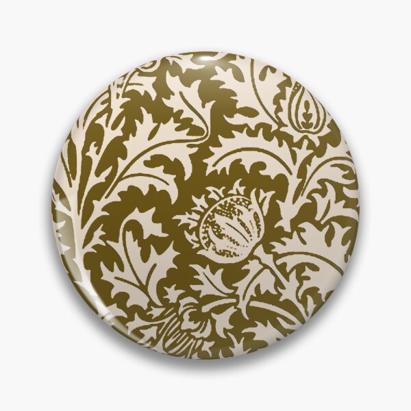 Item preview, William Morris Thistle Damask, Taupe Tan and Beige designed and sold by Marymarice.