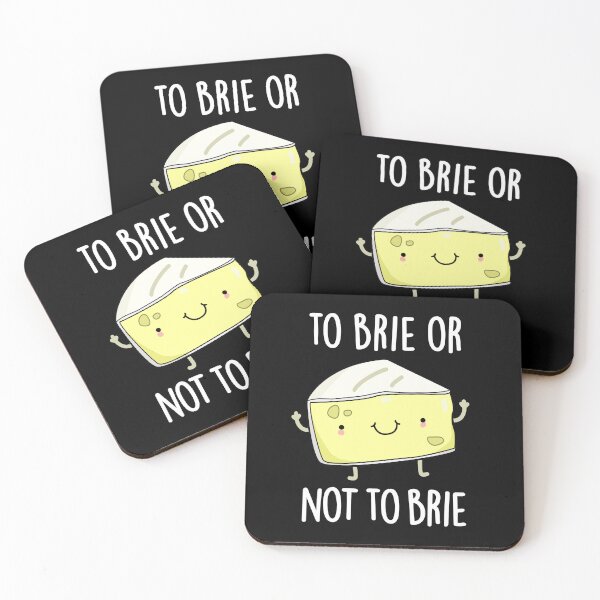 Item preview, To Brie Or Not To Brie Funny Cheese Puns (Dark BG) designed and sold by punnybone.