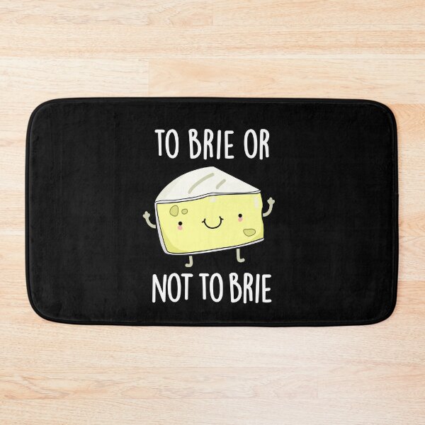 Item preview, To Brie Or Not To Brie Funny Cheese Puns (Dark BG) designed and sold by punnybone.