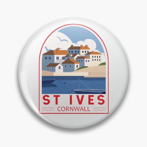 Item preview, St Ives Cornwall England Retro Emblem designed and sold by KrisSidDesigns.